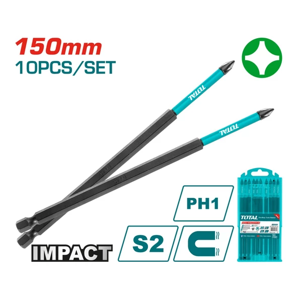 Total 150MM DARBELİ  PH1 BİTS UCU SETİ - TACIM16PH163