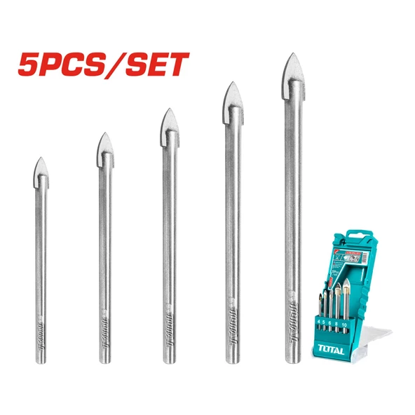Total 5 PARÇA CAM MATKAP UCU SETİ - TACSD7256