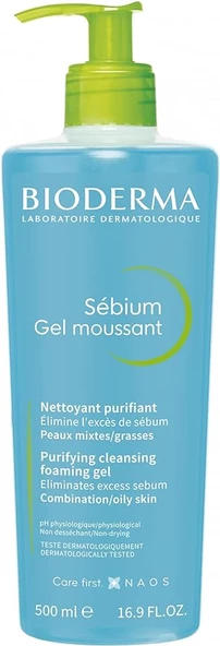 Bioderma Sebium Foaming Gel Karma, Yağlı Ve Akneye Eğilimli Ciltler Için Yüz Temizleme Jeli 500 ml