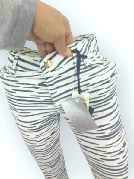 JUİCY COUTURE ZEBRA DESEN JEAN PANTOLON - 5