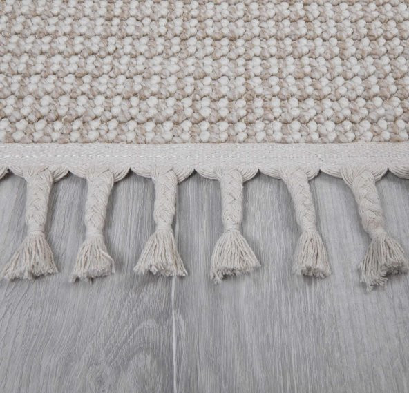 Orkide Home Dekoratif Bej Otantik Dokuma Halı - 2