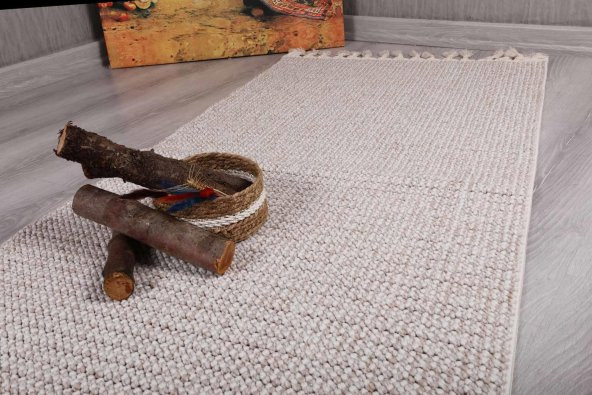 Orkide Home Dekoratif Bej Otantik Dokuma Halı - 7