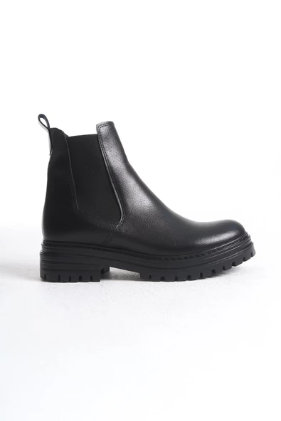 Kami Siyah Lastikli Hakiki Deri Günlük Orjinal Chelsea Bot - 4