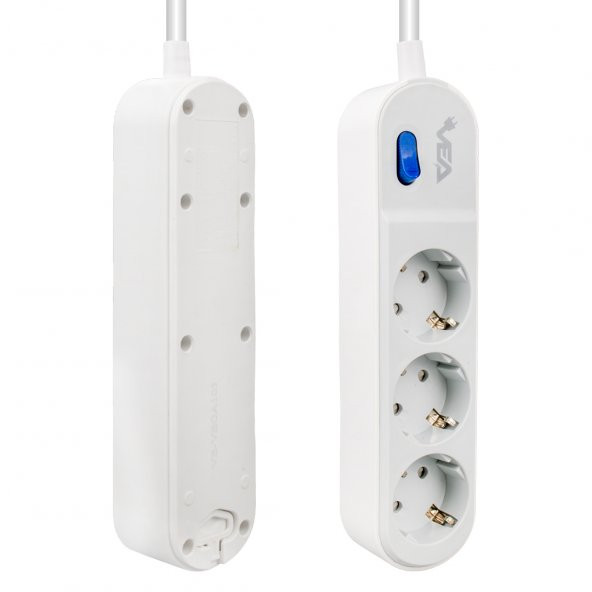 Vea VE-VEGA103 A Class 3'Lü Anahtarlı 1.5 Metre Akım Korumalı Priz - 2