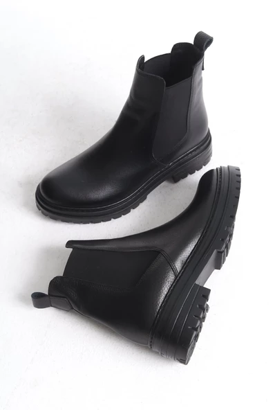 Kami Siyah Lastikli Hakiki Deri Günlük Orjinal Chelsea Bot - 2