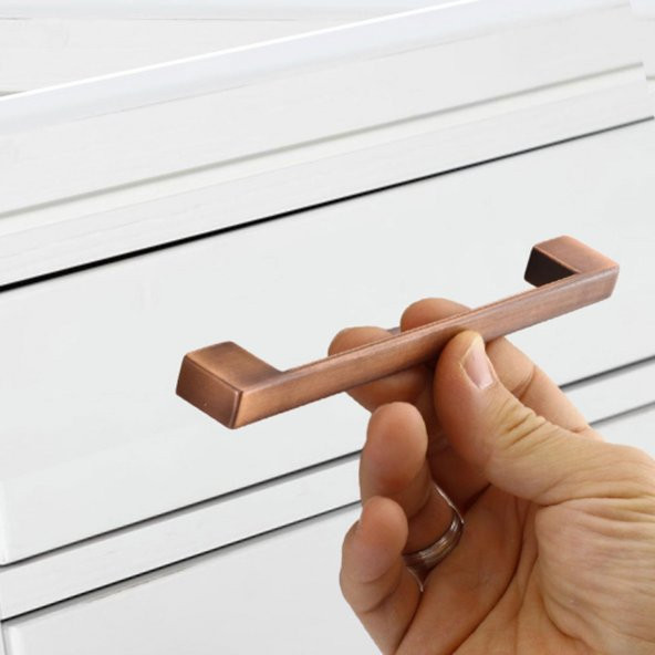 Mutfak Kulpu Çekmece Dolap Kapak Kulbu Antik Bakır Metal Kulp 160 mm Mobilya Dolabı Kulpları - 2
