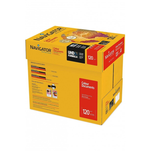 Navigator Fotokopi Kağıdı Gramajlı Laser-Copy-Inkjet Colour Documents 2000 Lİ (8 Paket) A4 120 GR Beyaz