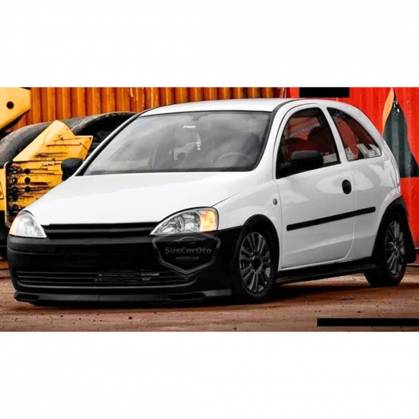 Opel Corsa C 2000-2006 Uyumlu Üniversal Laguna Lip Esnek Ön Lip 2 Parça Tampon Altı Dil Karlık Ön Ek - 8