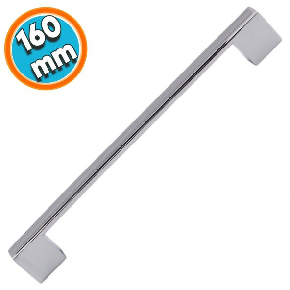 Mutfak Kulpu Çekmece Dolap Kapak Kulbu Metal Kulp Mobilya Krom Renk 160 mm Dolabı Kulpları ürün görseli