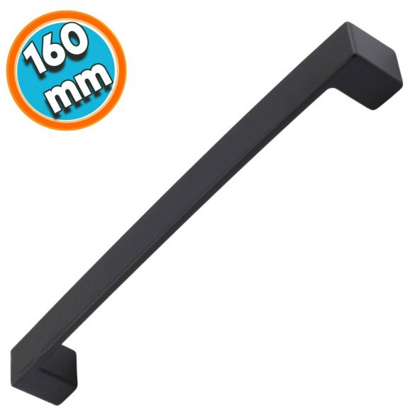 Mutfak Kulpu Çekmece Dolap Kapak Kulbu Metal Kulp Mobilya Siyah 160 mm Dolabı Kulpları ürün görseli