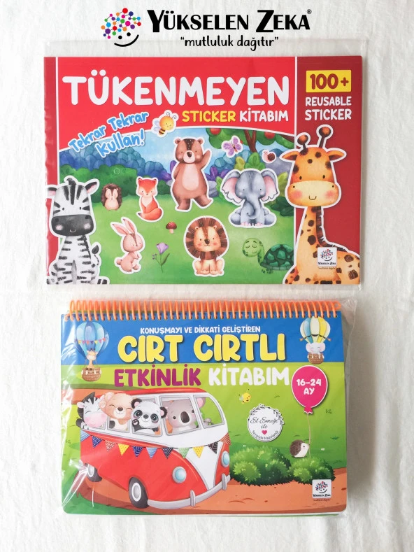Tükenmeyen Sticker Kitabım - Cırt Cırtlı Kitap (16-24 Ay) Seti