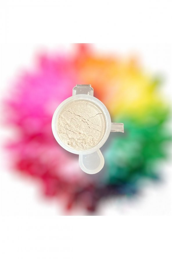 Kalıcı Oje Beyaz Sedef Pigment, Tırnak Sim Süsleme Reçine Epoksi Glitter, Yüz Süs Sim Makyaj Set - 4