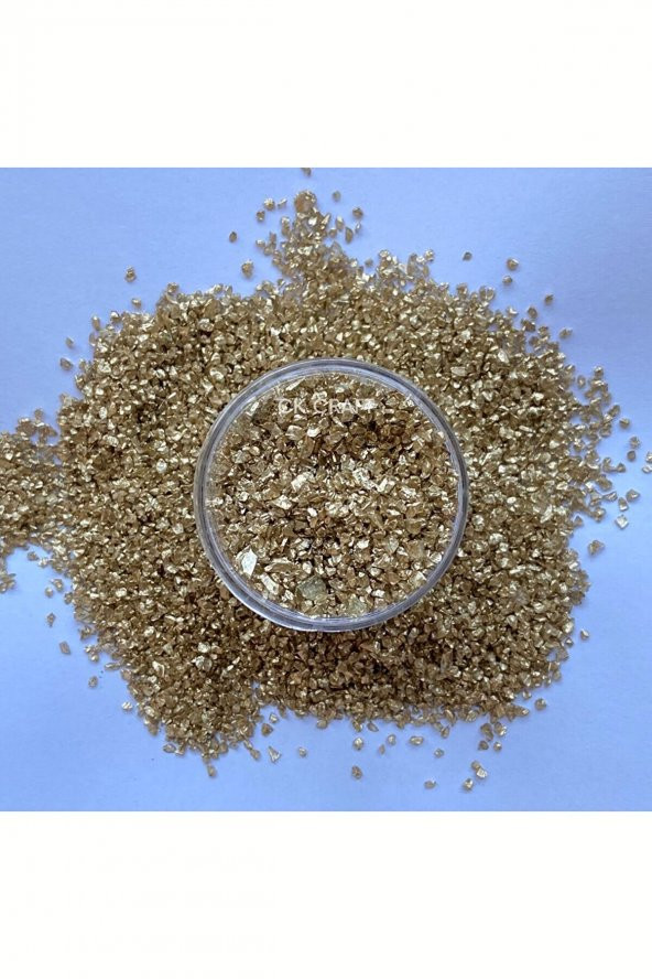 Epoksi Altın Yaldız Cam Aksesuar 25gram , Epoksi Mum Süsleme , Hobi Kendin yap 25GR