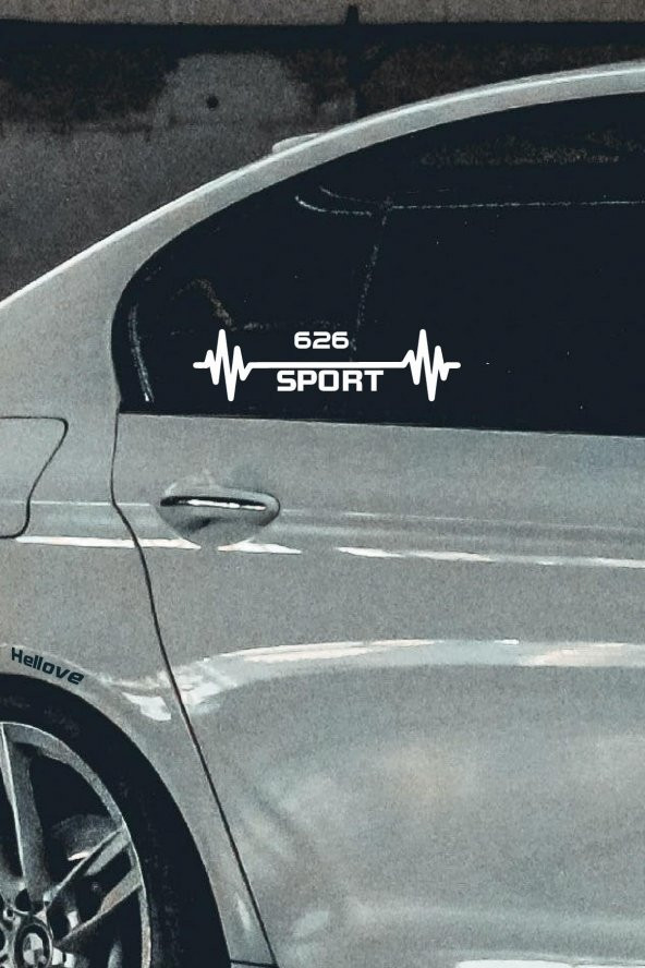 Mazda 626 Nabız Kalp Atışı Araç Ritim Oto Sticker 2 Adet Beyaz 20*7 Cm - 3