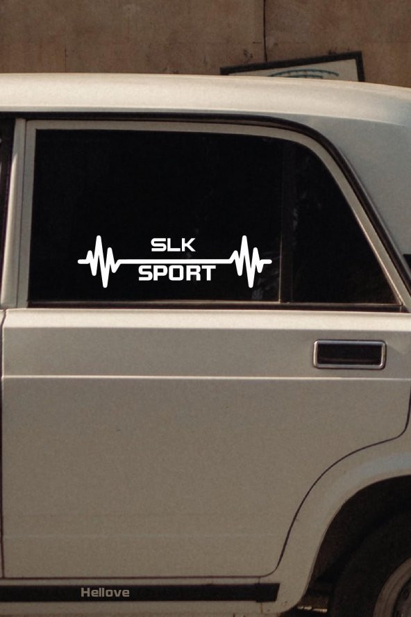 Mercedes - Benz SLK Nabız Kalp Atışı Araç Ritim Oto Sticker 2 Adet Beyaz 20*7 Cm