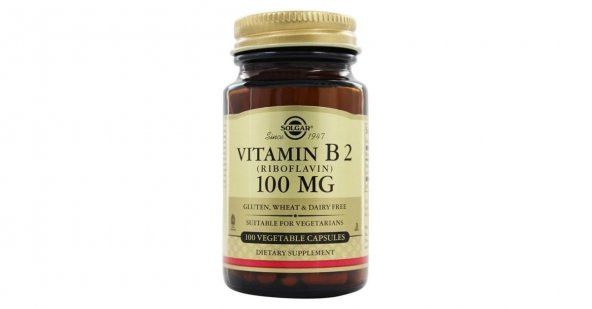 Solgar Vitamin B2 (Riboflavin) 100 mg 100 Kapsül