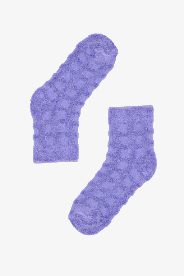 Mor Ters Havlu Bambu Soket Çorap ürün görseli 1