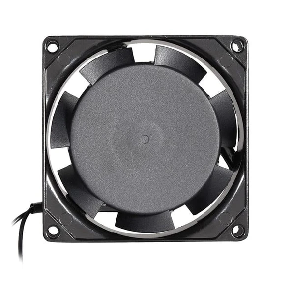 Powermaster PM-21375 80X80x25mm 8X8 Metal Kasa Plastik Pervane AC220 Volt Fan - Resim 2