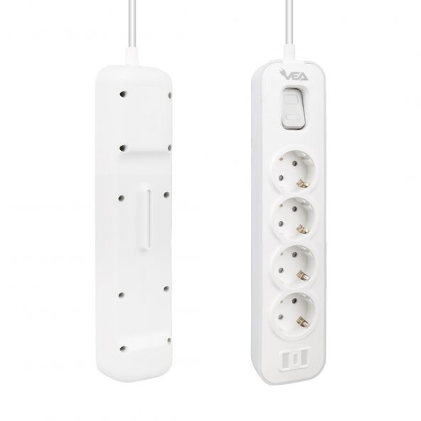 Vea VE-NOVA104 A Class 4'Lü Anahtarlı 1.5 Metre Grup Priz - 2
