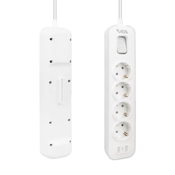 Vea VE-NOVA104 A Class 4'Lü Anahtarlı 1.5 Metre Grup Priz - 6