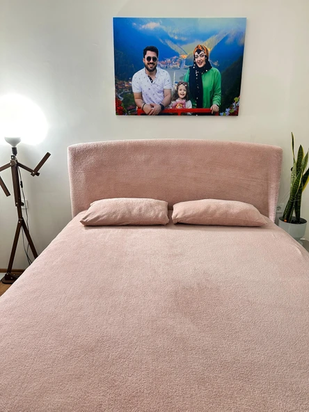 BAZA BAŞLIĞI PELUŞ ÇİFT KİŞİLİK (PUDRA) - 2