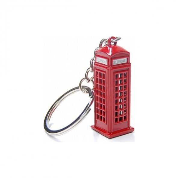 Metal Anahtarlık London Telefon Kulübesi Temalı ürün görseli