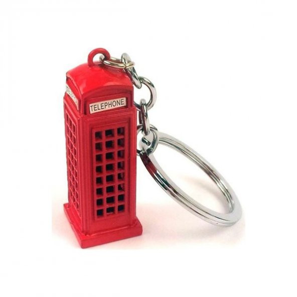 Metal Anahtarlık London Telefon Kulübesi Temalı - Resim 2