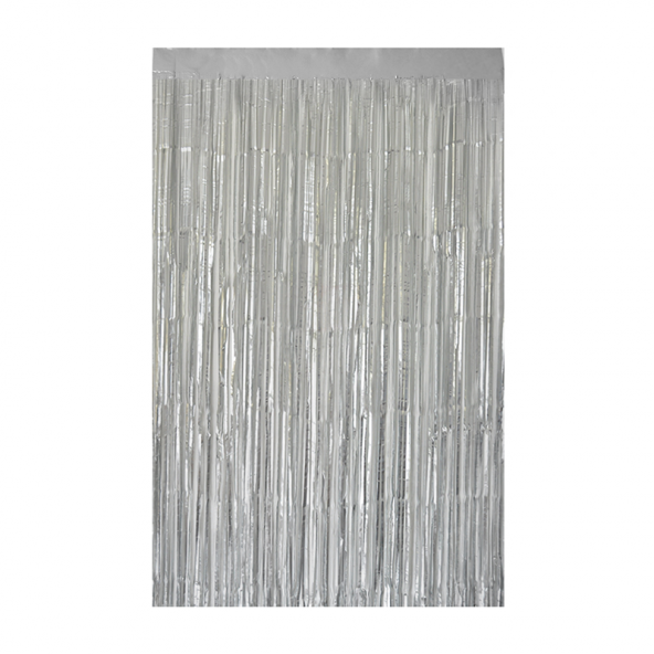 Mat Gümüş Pearlize Asmal Fon Süsü 100x200 cm