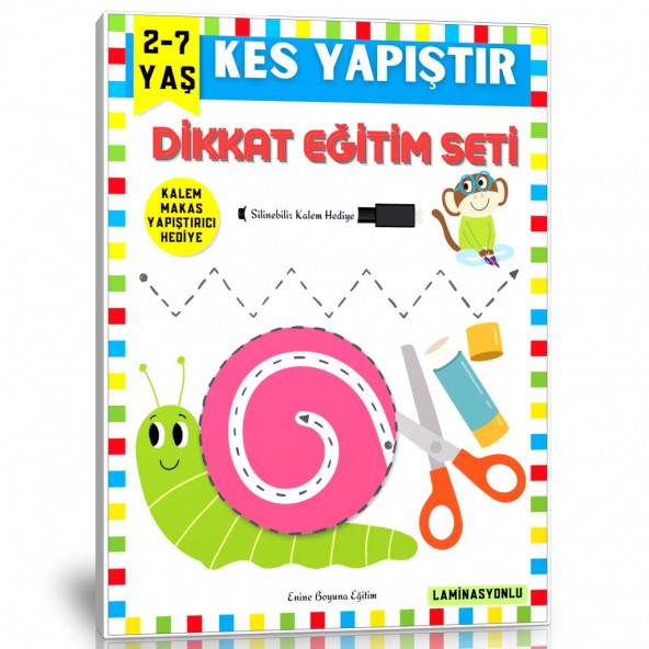 2-7 YAŞ Kes Yapıştır Dikkat Eğitim Seti ürün görseli 1