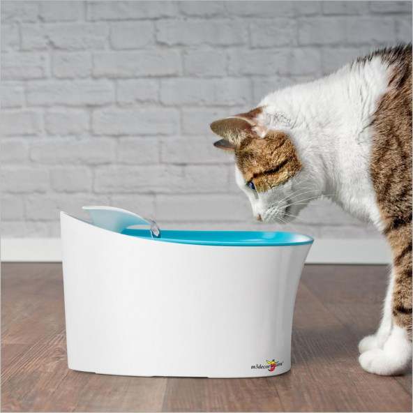 Süper Sessiz Motorlu Akar Sulu Kedi Köpek Kuş Su İçme Kabı Haznesi Çeşmesi Şelalesi Çeşmesi Musluğu - 4