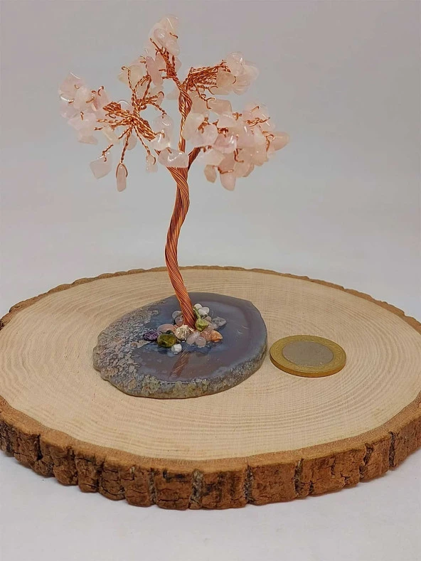 Pembe Kuvars Taşı Hayat Ağacı ürün görseli