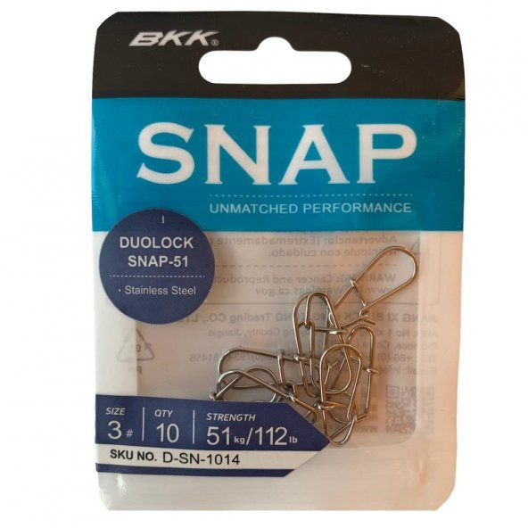 BKK Duolock Snap-51 Klips No:3 (10lu Paket)