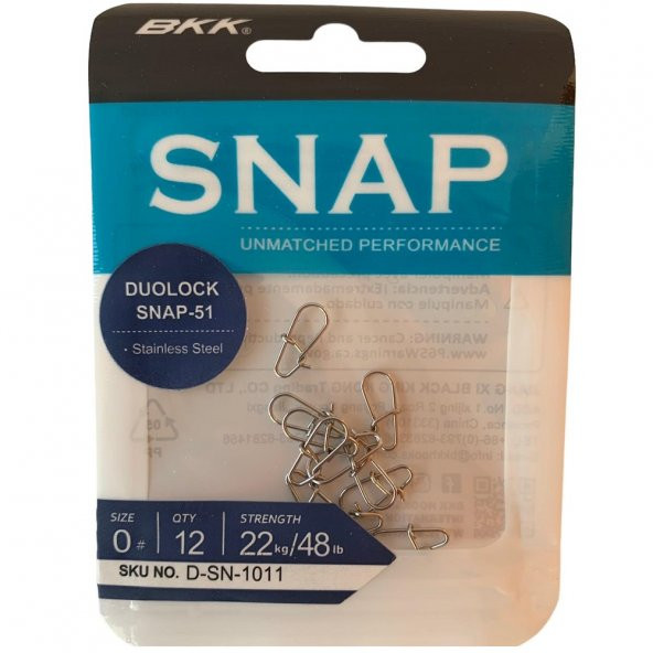 BKK Duolock Snap-51 Klips No:0 (12li Paket)