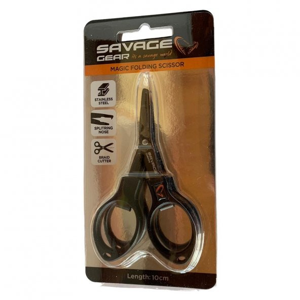 Savage Gear Magic Folding Scissors 10cm Katlanır Balıkçı Makası