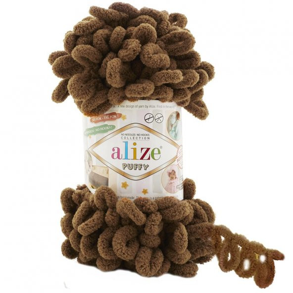 Alize Puffy El Örgü İpi 321 Kahve Moka