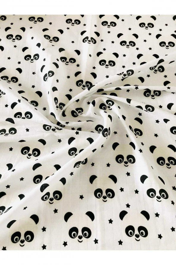 Panda 110x110 Çok Amaçlı Müslin Örtü - Resim 2