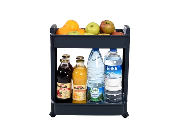 Motek Çok Amaçlı Tekerlekli Banyo Rafı Mutfak Rafı Organizer MR02 - 7