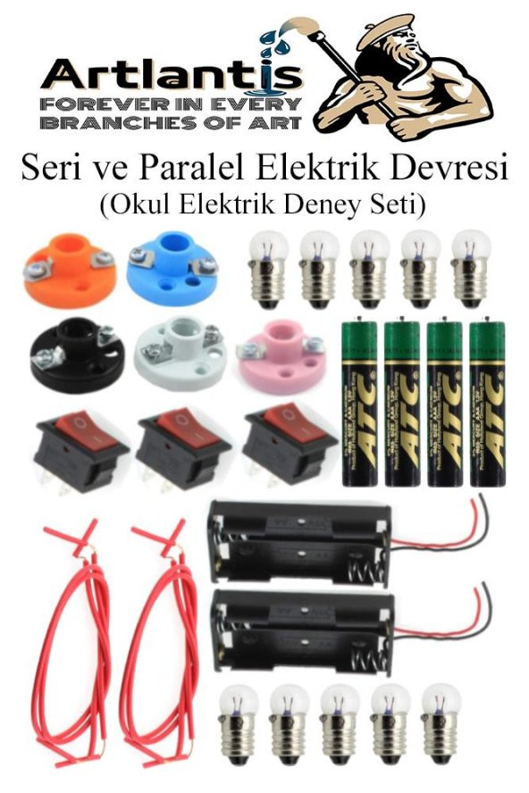 Seri ve Paralel Elektrik Devresi 1 Paket Basit Elektrik Devresi Deney Seti Eğitici İş Eğitimi Seti
