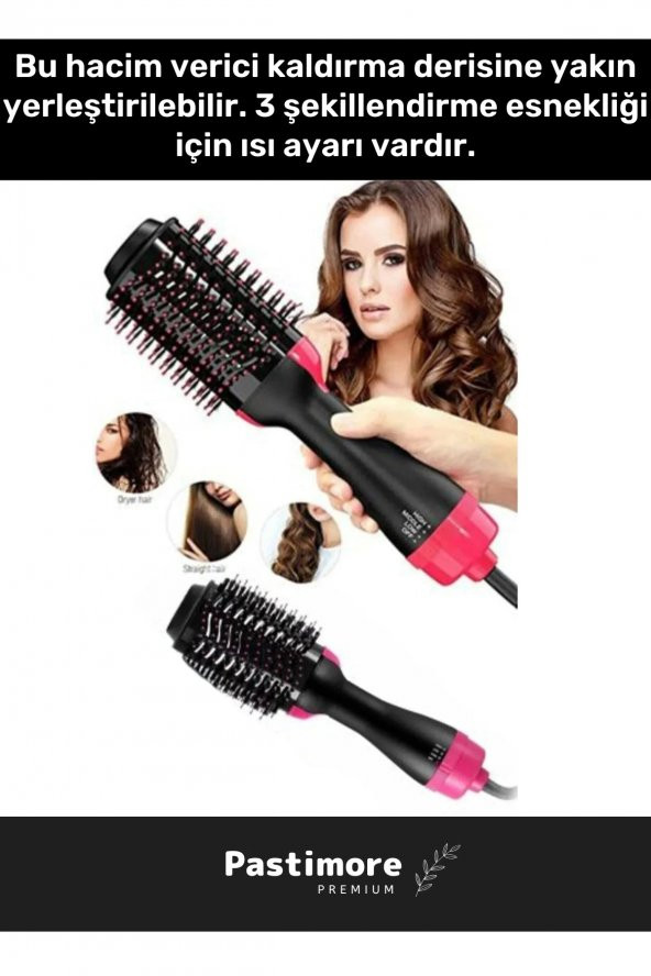 Premium 4 Vitesli Çok Kademeli 1200w Elektrikli Hava Üflemeli Saç Düzleştirici Fön Tarağı - 2