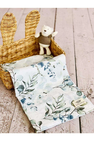 3 Adet 110x110 Çok Amaçlı Müslin Bezi Örtü Battaniye - Resim 3