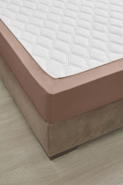 Özdilek Fitted Lastikli Çift Kişilik Çarşaf Seti (160x200)-Toprak - 2