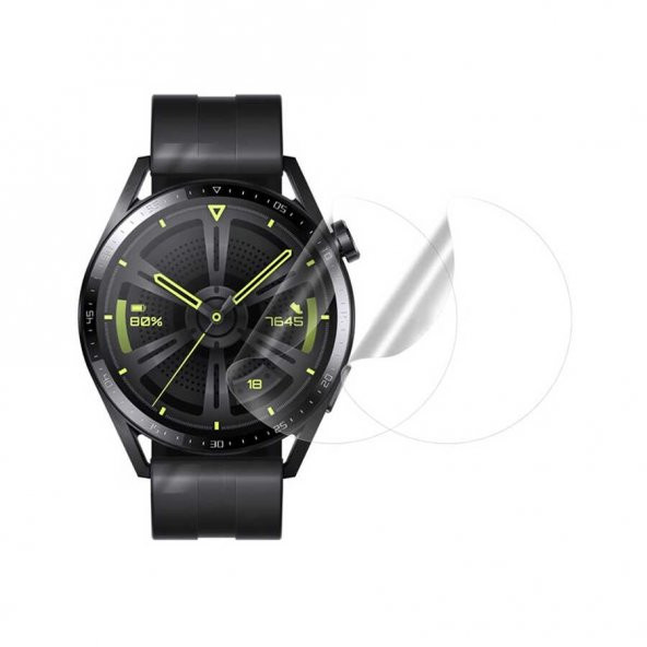 Huawei Watch GT 3 42mm Ekran Koruyucu Full Yapışkanlı Yumuşak Nano Esnek Jelatin Narr TPU