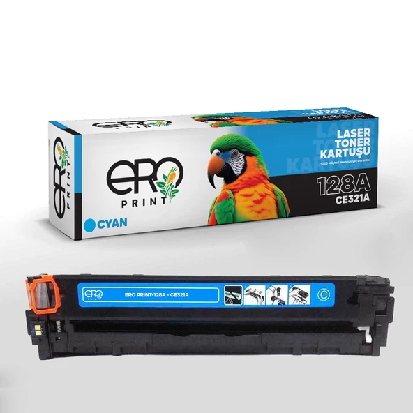HP 128A /CE321A Mavi Muadil Toner