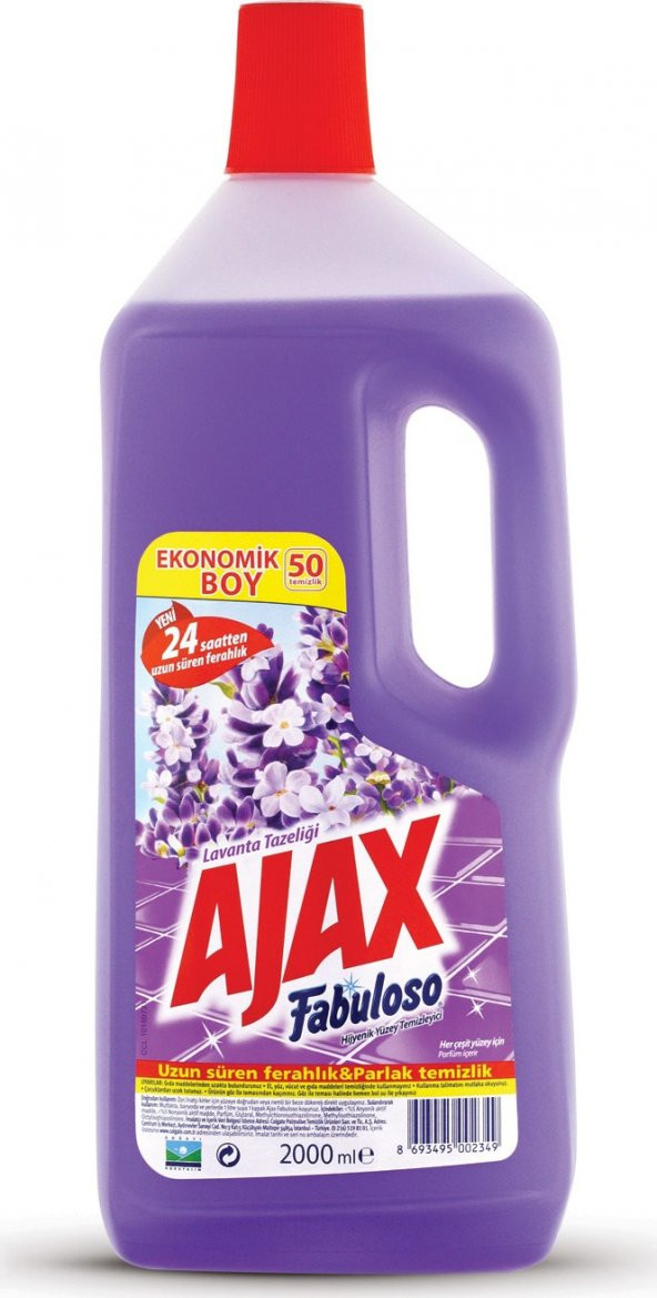 Ajax Fabuloso Yüzey Temizleyici Lavanta 2000 ml