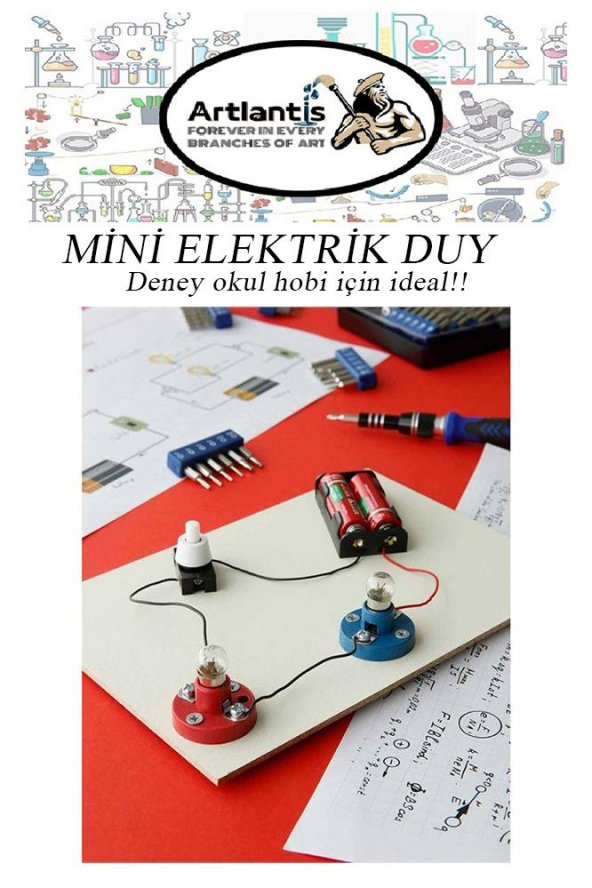 Seri ve Paralel Elektrik Devresi 1 Paket Basit Elektrik Devresi Deney Seti Okul İş Eğitimi Seti - 5