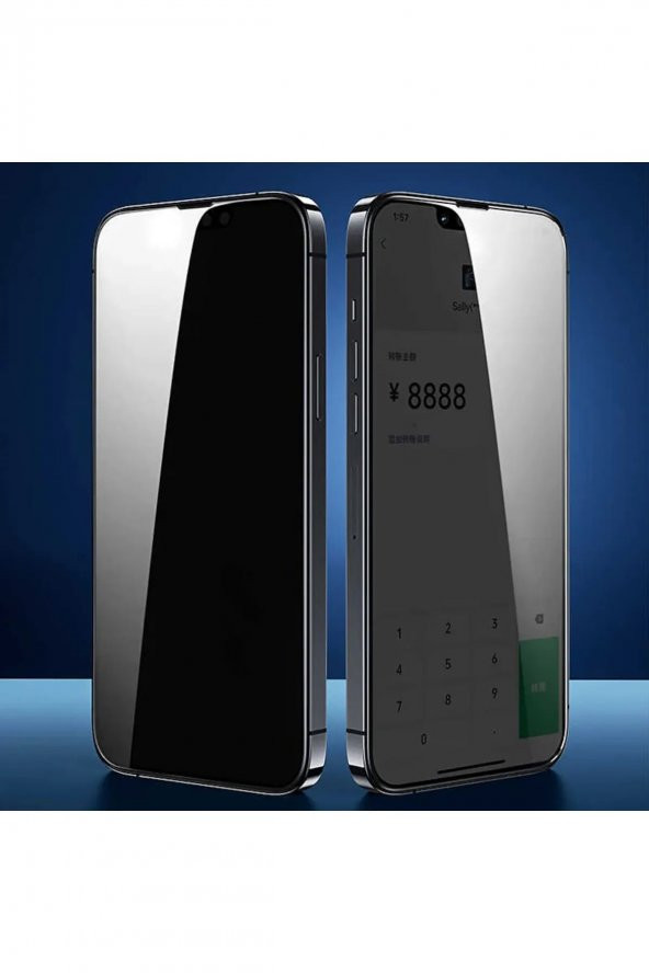 Iphone 7G Siyah Uyumlu Hayalet Ekran Gizli Tam Kaplayan Kırılmaz Cam Seramik Ekran Koruyucu Film - 3