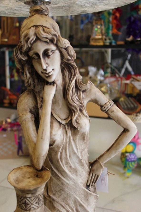 Masa Ferforje El İşi Masa Fiskos Antik Heykel - Resim 2