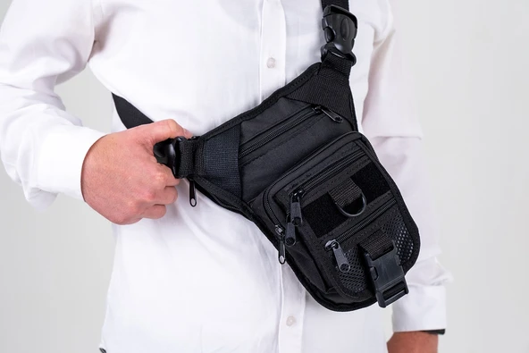 Çok Amaçlı Üçgen Bel veya Omuz İçin Gizli Silah Çantası - Resim 7