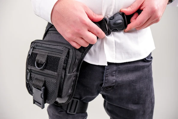 Çok Amaçlı Üçgen Bel veya Omuz İçin Gizli Silah Çantası - Resim 3