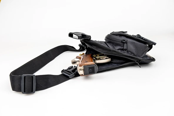 Çok Amaçlı Üçgen Bel veya Omuz İçin Gizli Silah Çantası - Resim 2